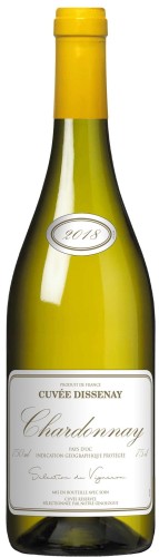 Wino białe wytrawne Cuvee Dissenay Chardonnay o pojemności 0,75 litra