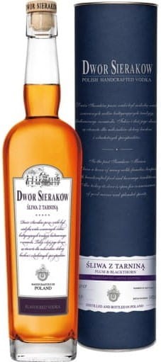 Wódka Dwór Sieraków Śliwa z Tarniną o pojemności 0,7 litra w  tubie