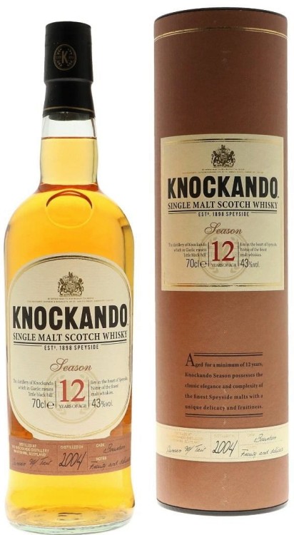 Whisky Knockando 12 letnia o pojemności 0,7 litra