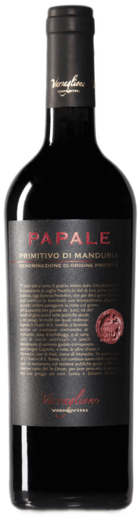 Wino czerwone wytrawne Varvaglione Papale Primitivo di Manduria o pojemności 0,75 litra