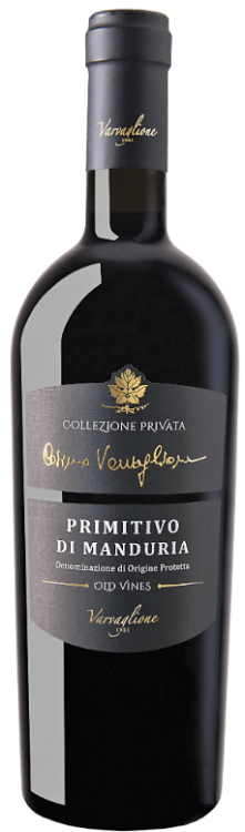 Wino czerwone wytrawne Varvaglione Primitivo di Manduria Old Vines Collezione Privata Cosimo o pojemności 0,75 litra