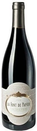 Wino czerwone wytrawne Clos de Joncuas La Font de Papier Vacqueras o pojemności 0,75 litra