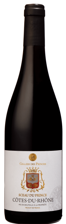 Wino czerwone wytrawne Cellier des Princes Cotes du Rhone Rouge "Sceau du Prince" o pojemności 0,75 litra