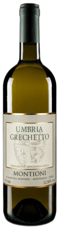 Wino białe wytrawne Montioni Umbria Grechetto o pojemności 0,75 litra
