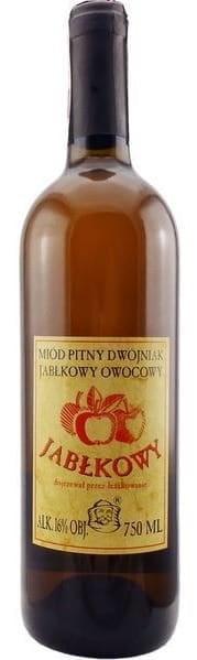 Miód pitny Dwójniak Jabłkowy w butelce o pojemności 0,75 litra