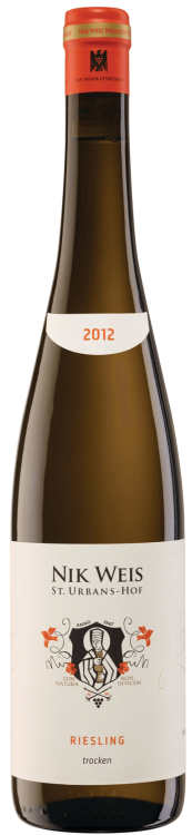 Wino białe wytrawne St Urbans hof Riesling Qba o pojemności 0,75 litra