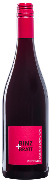 Wino czerwone wytrawne Binz+Bratt Pinot Noir Cabernet Sauvignon o pojemności 0,75 litra