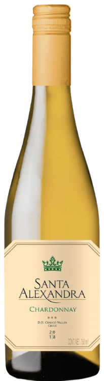 Wino białe wytrawne Santa Alexandra - Varietal Chardonnay o pojemności 0,75 litra