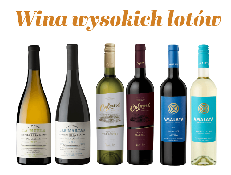 Zestaw sześciu win - Wysokich lotów