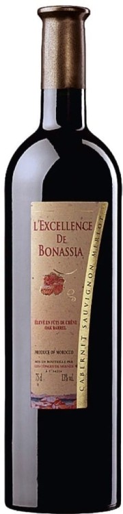 Wino czerwone wytrawne Excellence de Bonassia Merlot Cabernet Sauvignon o pojemności 0,75 litra