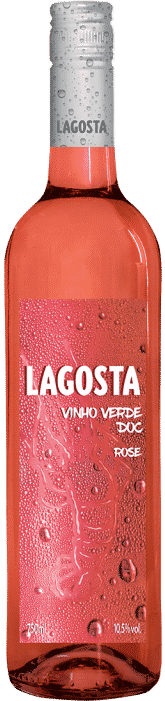 Wino różowe półwytrawne musujące Lagosta Vinho Verde Rose o pojemności 0,75 litra