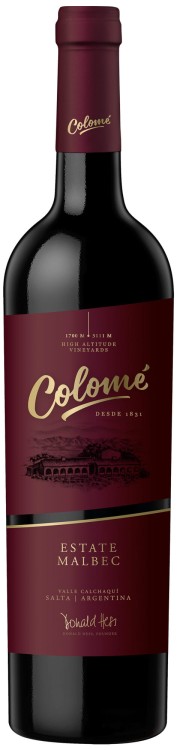 Wino czerwone wytrawne Colome Malbec o pojemności 0,75 litra