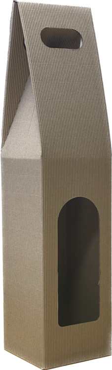 Pudełko EKO na 1 butelkę wina z rączką