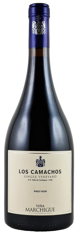 Wino czerwone wytrawne Marchigüe Los Camachos Single Vineyard Pinot Noir o pojemności 0,75 litra