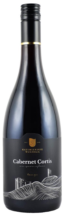 Wino czerwone wytrawne Kazimierskie Wzgórza Cabernet Cortis Barrique o pojemności 0,75 litra