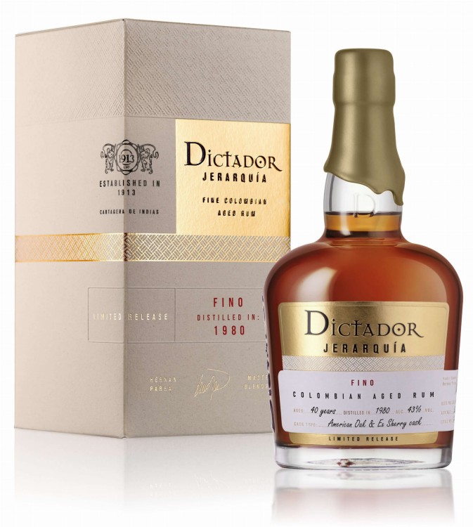 Rum Dictador Jerarquia Fino 40YO 1980 o pojemności 0,7 litra