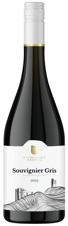 Wino białe wytrawne Kazimierskie Wzgórza Souvignier Gris o pojemności 0,75 litra