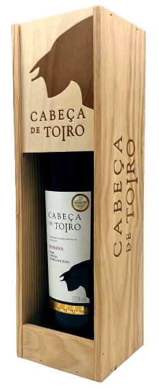 Wino czerwone wytrawne Cabeça de Toiro Tejo Reserva 1,5l w skrzyni drewnianej