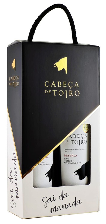 Wino czerwone wytrawne Cabeça de Toiro Tejo Reserva dwupak - gift box