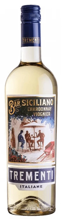 Wino białe wytrawne Trementi Bar Siciliano Chardonnay Viognier o pojemności 0,75 litra