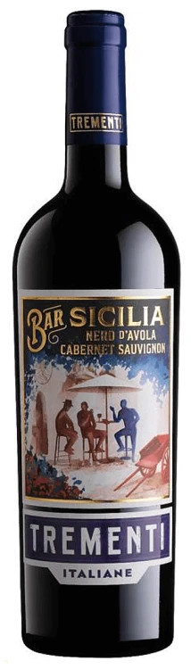 Wino czerwone wytrawne Trementi Bar Sicilia Rosso o pojemności 0,75 litra