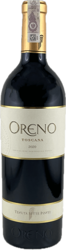 Wino czerwone wytrawne Oreno IGT Toscana 2020 o pojemności 0,75 litra