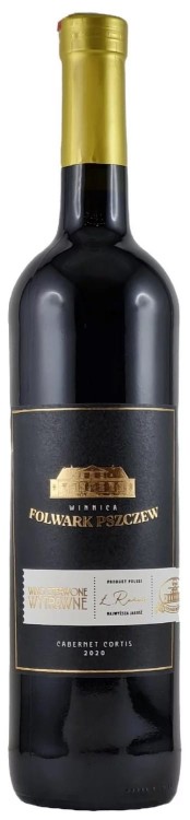 Wino czerwone wytrwane Folwark Pszczew Cabernet Cortis o pojemności 0,75 litra