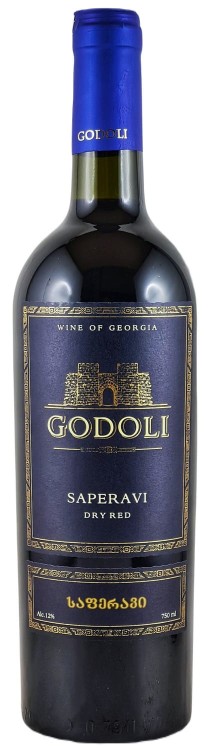 Wino czerwone wytrawne Godoli Saperavi o pojemności 0,75 litra