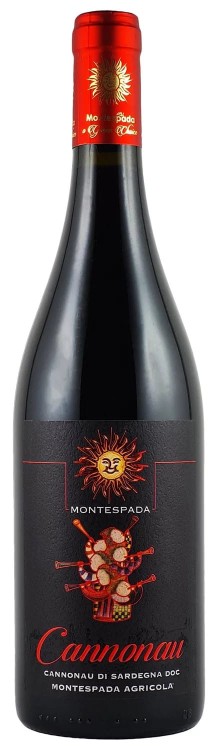 Wino czerwone wytrawne Montespada Cannonau di Sardegna o  pojemności 0,75 litra