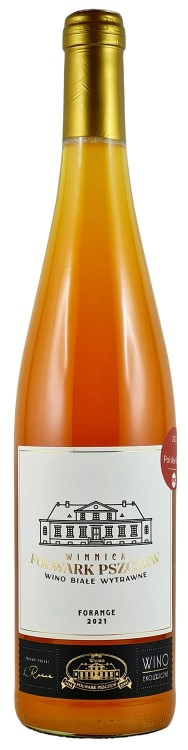 Wino pomarańczowe wytrawne Winnica Folwark Pszczew Forange o pojemności 0,75 litra