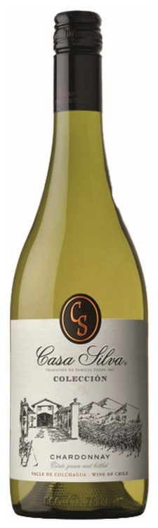 Wino białe wytrawne Casa Silva Coleccion Chardonnay o pojemności 0,75 litra