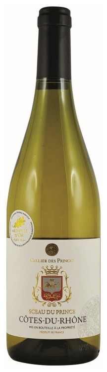 Wino białe wytrawne Cellier des Princes Cotes du Rhone Blanc "Sceau du Princes" o pojemności 0,75 litra