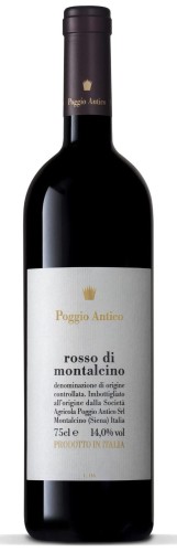 Wino czerwone wytrwane Poggio Antico Rosso di Montalcino 2020 o pojemności 0,75 litra