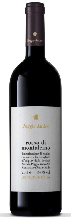 Wino czerwone wytrwane Poggio Antico Rosso di Montalcino 2020 o pojemności 0,75 litra