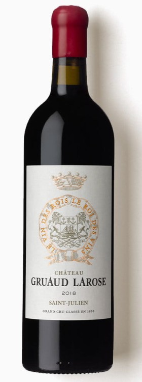 Wino czerwone wytrwane Château Gruaud Larose 2018, 2ème Grand Cru Classé, Saint Julien o pojemności 0,75 litra