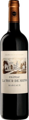 Wino czerwone wytrwane Château La Tour de Mons 2019, Margaux o pojemności 0,75 litra
