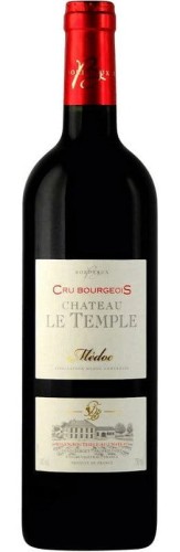 Wino czerwone wytrwane Château le Temple 2014, Médoc o pojemności 0,75 litra