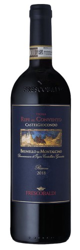Wino czerwone wytrwane Frescobaldi Ripe al Convento di Castelgiocondo, Brunello di Montalcino Riserva 2018 o pojemności 0,75 litra