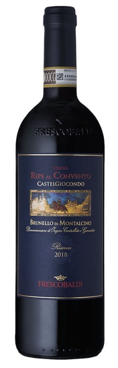Wino czerwone wytrwane Frescobaldi Ripe al Convento di Castelgiocondo, Brunello di Montalcino Riserva 2018 o pojemności 0,75 litra