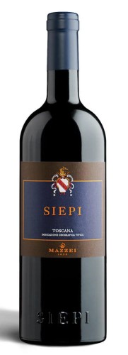 Wino czerwone wytrwane Mazzei, Castello di Fonterutoli Siepi Toscana 2021 o pojemności 0,75 litra