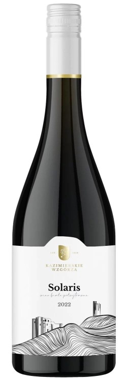 Wino białe półwytrawne Kazimierskie Wzgórza Solaris o pojemności 0,75 litra