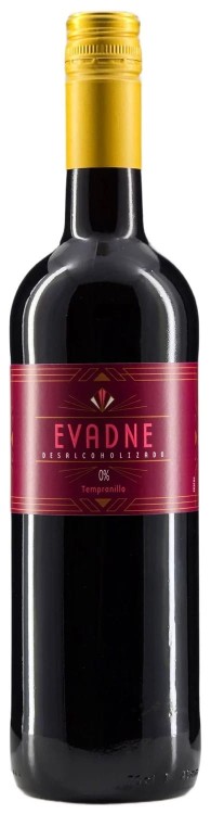 Wino czerwone wytrawne bezalkoholowe Evadne Tempranillo 0% o pojemności 0,75 litra