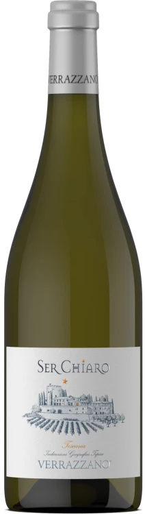 Wino białe wytrawne Verrazzano Ser Chiaro Bianco di Toscana Organic o pojemności 0,75 litra