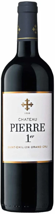 Wino czerwone wytrawne Château Pierre 1er 2019, Saint Emilion Grand Cru  o pojemności 0,75 litra