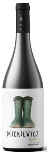 Wino białe półwytrawne Mickiewicz Solaris o pojemności 0,75 litra