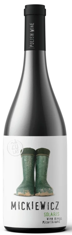 Wino białe półwytrawne Mickiewicz Solaris o pojemności 0,75 litra