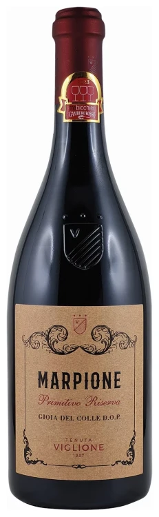 Wino czerwone wytrwane Tenuta Viglione "Marpione" Primitivo Riserva o pojemności 0,75 litra