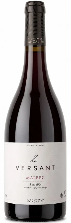 Wino czerwone wytrawne Le Versant Malbec o pojemności 0,75 litra