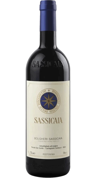 Wino czerwone wytrwane Tenuta San Guido Sassicaia 2022 o pojemności 0,75 litra