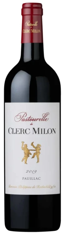 Wino czerwone wytrwane  Pastourelle de Clerc Milon 2019, Pauillac o pojemności 0,75 litra